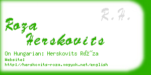 roza herskovits business card
